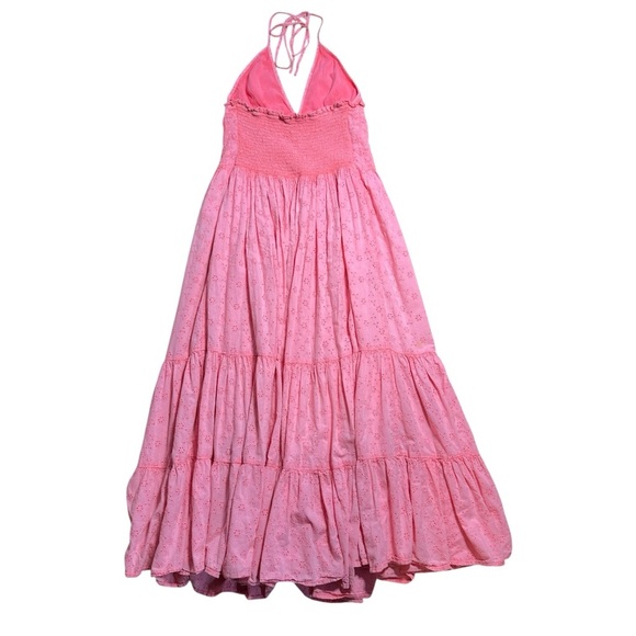 Free People Pink Strapless Pintuck Paradise Maxi Dress Womens S - Picture 9 of 9